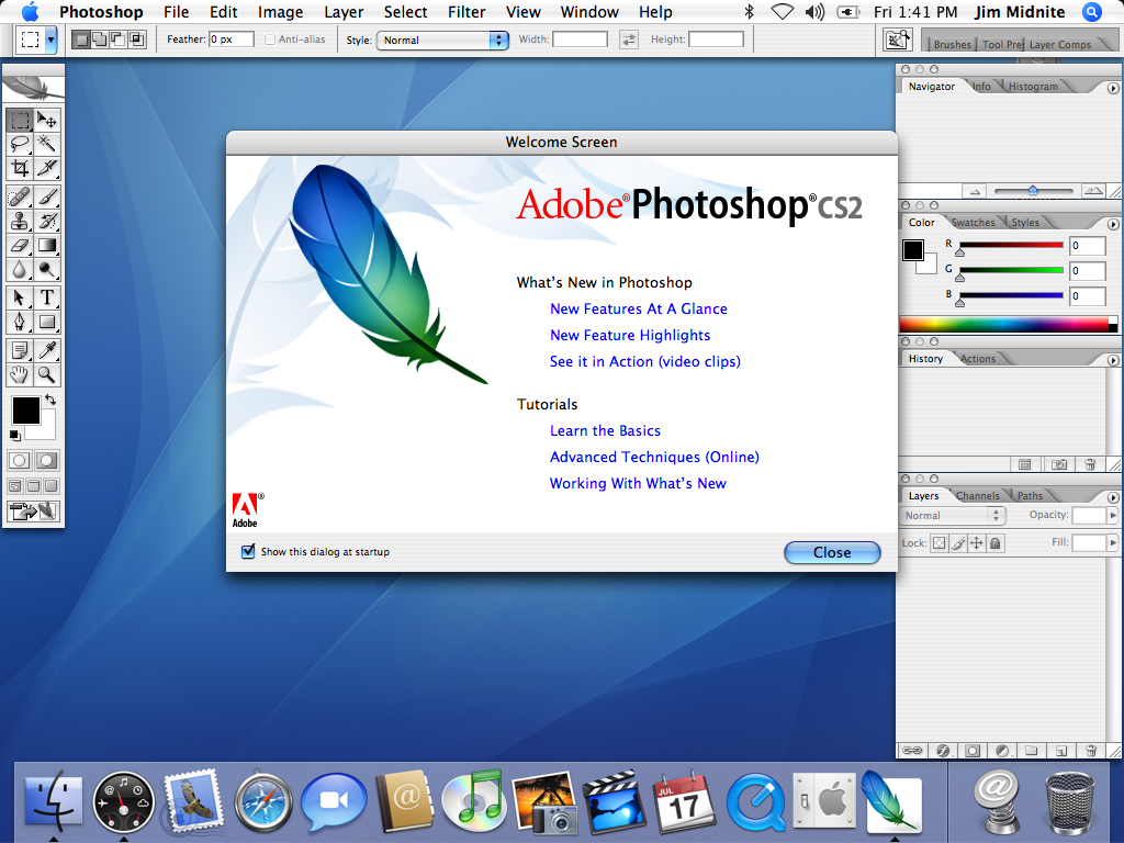 system requirements for photoshop cs2 for mac
